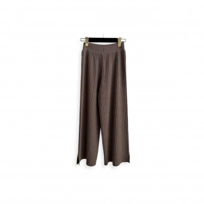 LORO PIANA RIB-KNIT STRAIGHT-LEG TROUSERS 